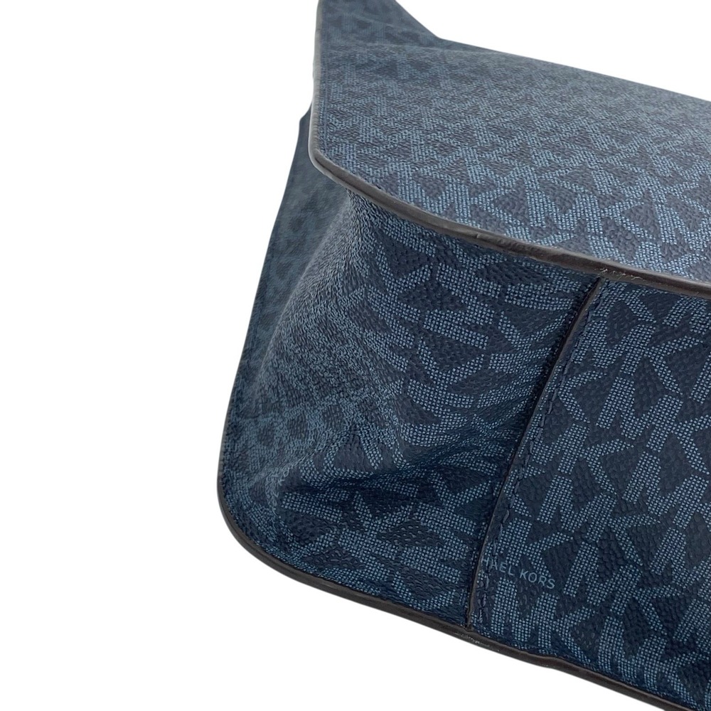 Michael Kors Briley Large Messenger Crossbody Bag Admiral Blue Small MK Logo - Picture 8 of 16